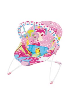 Lovely Baby Bouncer Rocker LB 6790 – Baby Seat w/ Gentle Vibration, Adjustable Toy Bar - Pink