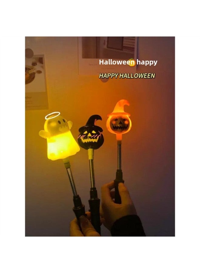 Halloween Pumpkin Lights Hand Rocking Stick Ghost Hand Rocking Stick Halloween Funny Decorative Toy Jewelry Lights-Specification:2 Styles Of Your Choice-Colour:Standard - Image 3