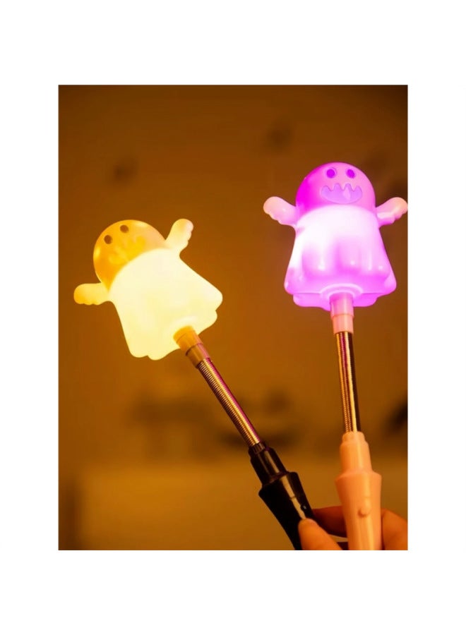 Halloween Pumpkin Lights Hand Rocking Stick Ghost Hand Rocking Stick Halloween Funny Decorative Toy Jewelry Lights-Specification:2 Styles Of Your Choice-Colour:Standard - Image 5