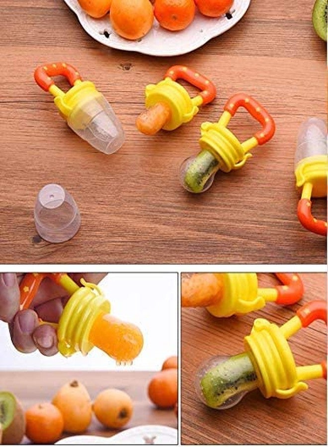 Krido Baby Feeding Bottle with Fruit Nibbler Set, Green, BPA Free, 6+ Months, 2 in 1 Feeder with Spoon (Yellow) - Image 2