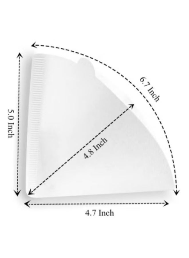 100 Piece Coffee Paper Filter V60 Size 01 White  - Image 3