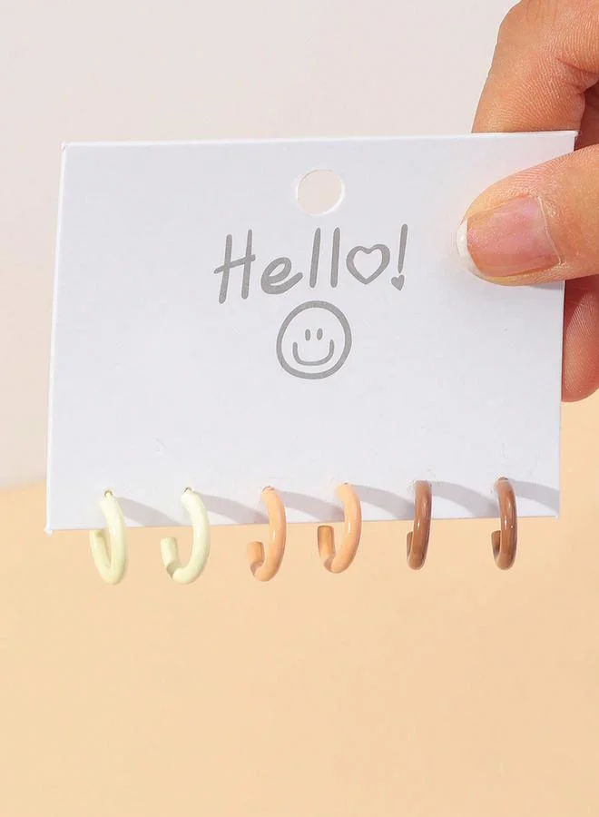 Take Two Take Two 3 pairs Circle Earrings set