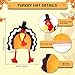 Geyoga 4 Pcs Thanksgiving Turkey Hats for Adults Plush Turkey Hat with Legs Headband for Carnival Cosplay Thanksgiving PartyCuteMulticolor - Image 4