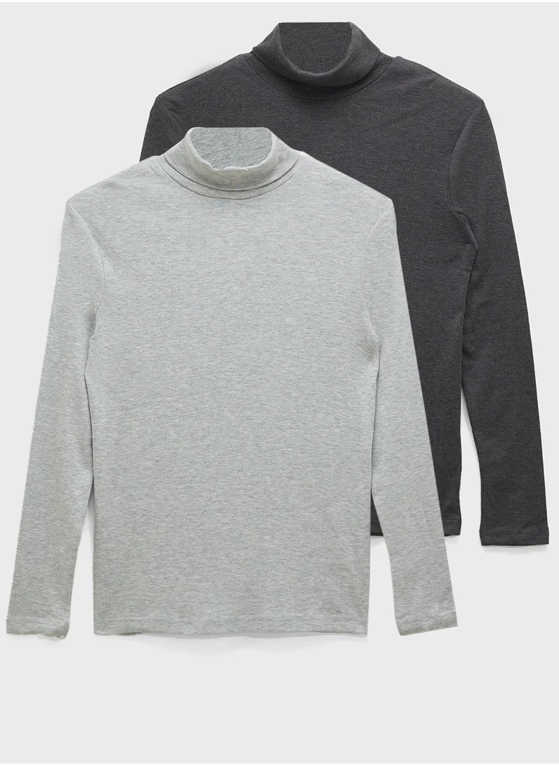 اتش اند ام 2-Pack Cotton Polo-Neck Tops
