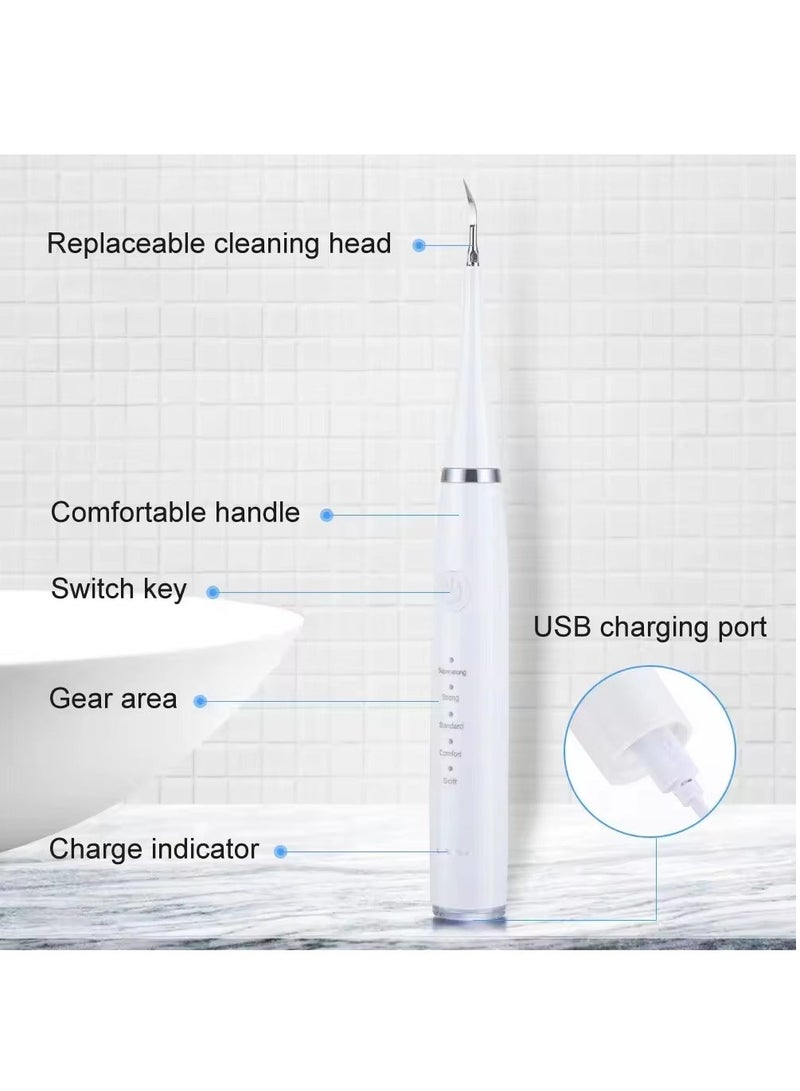 أيه بي جي طقم أسنان قابل للشحن عددي - 2 فرشاة أسنان كهربائية و 1 مزيل البلاك - تنظيف الأسنان ، وإزالة الحجارة ، طقم تبييض الأسنان ، الأسنان الكهربائية الأنظف ، طقم صحة الفم ، وأدوات طب الأسنان ( أبيض ) - Image 3