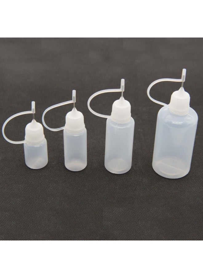 Make-up Water Is Bottled 5ml 10ML 20ml 50ml Syringe Bottle Pointed Mouth Empty Bottle PET Bottle Dispensing Bottle-Color:30ml Needle Tube Long Bottle Blue
