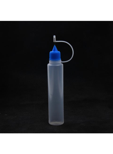 Make-up Water Is Bottled 5ml 10ML 20ml 50ml Syringe Bottle Pointed Mouth Empty Bottle PET Bottle Dispensing Bottle-Color:30ml Needle Tube Long Bottle Blue