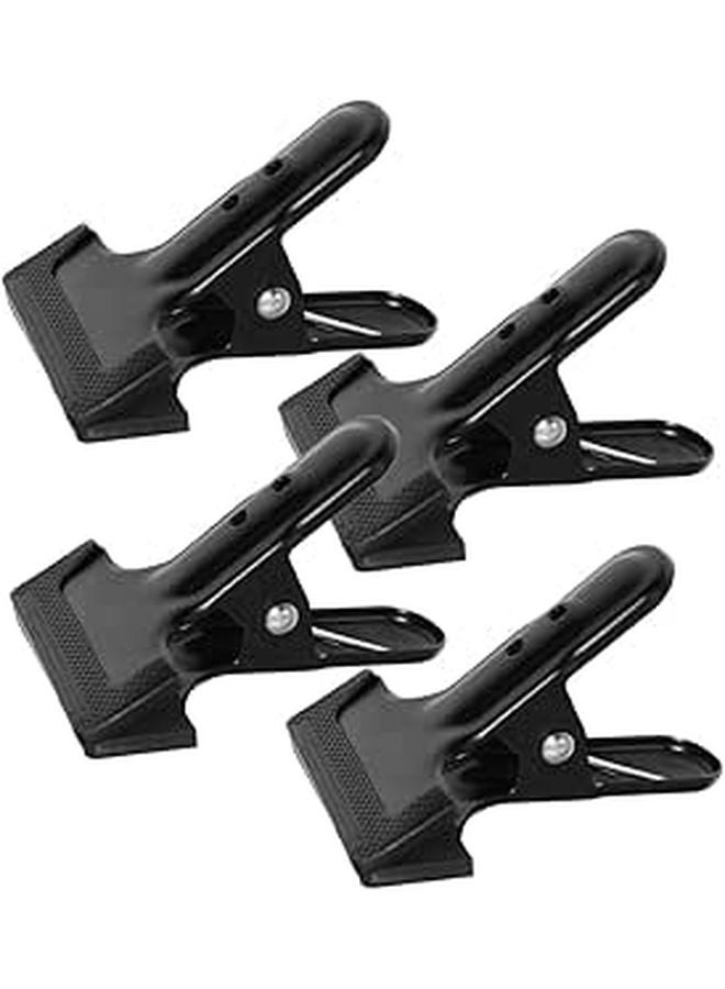 Heavy Duty Metal Photography Backdrop Clips 4 Pack Black Studio Video Shooting - Image 1