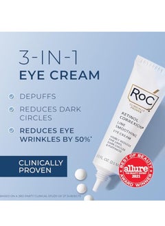 RoC RoC Retinol Correxion Anti-Aging Eye Cream Treatment for Wrinkles, Crows Feet, Dark Circles, and Puffiness.5 fl. oz  - Image 2