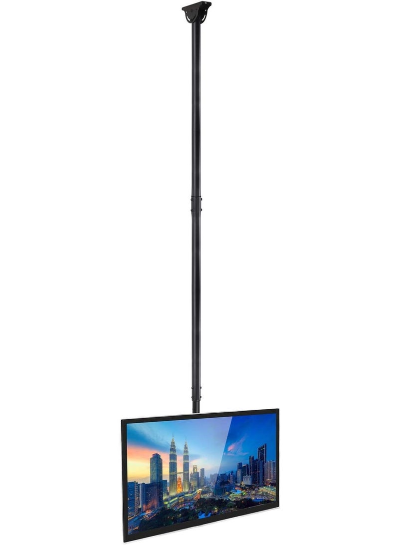 هامود HAMOOD، حامل تلفزيون السقف بطول 10 أقدام، حامل تلفزيون طويل للغاية بطول 3 أمتار، يناسب أجهزة تلفزيون مسطحة مقاس 40 و42 و47 و50 و55 و60 و70 بوصة، ارتفاع قابل للتعديل، إمالة وتدوير، أسقف مقببة حتى VESA 600x400 - Image 4