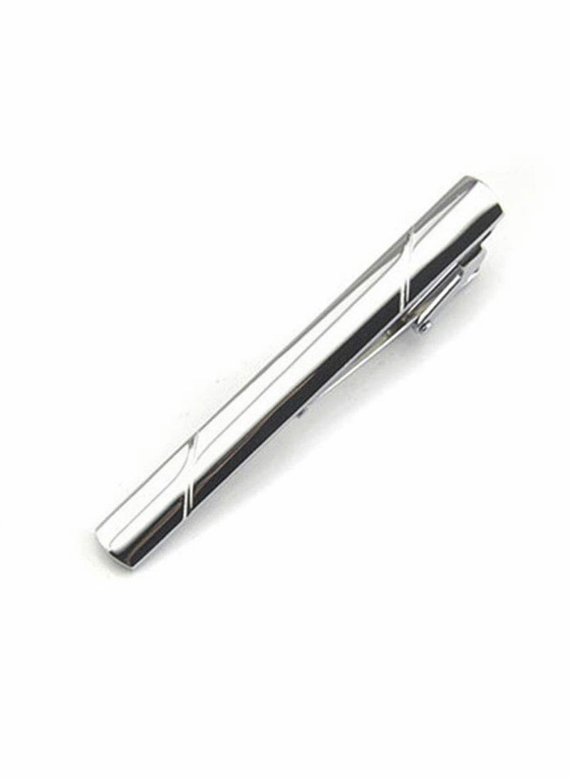 Excefore Stainless Steel Necktie Clips Simple Metal Tie Clips Bar Clips for Men Skinny Tie Bar Clasp Set Best Gift of Business Wedding Daily Dress Suit 4Pcs (Gold, Silver, Brilliant Black, Dark blue) - Image 3