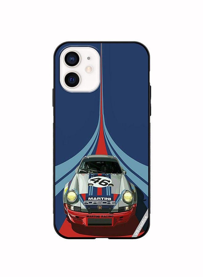VR CREATIVE Protective Case Cover For Apple iPhone 12 mini Martini Porsche 46 Racing Car Design Multicolour - Image 1