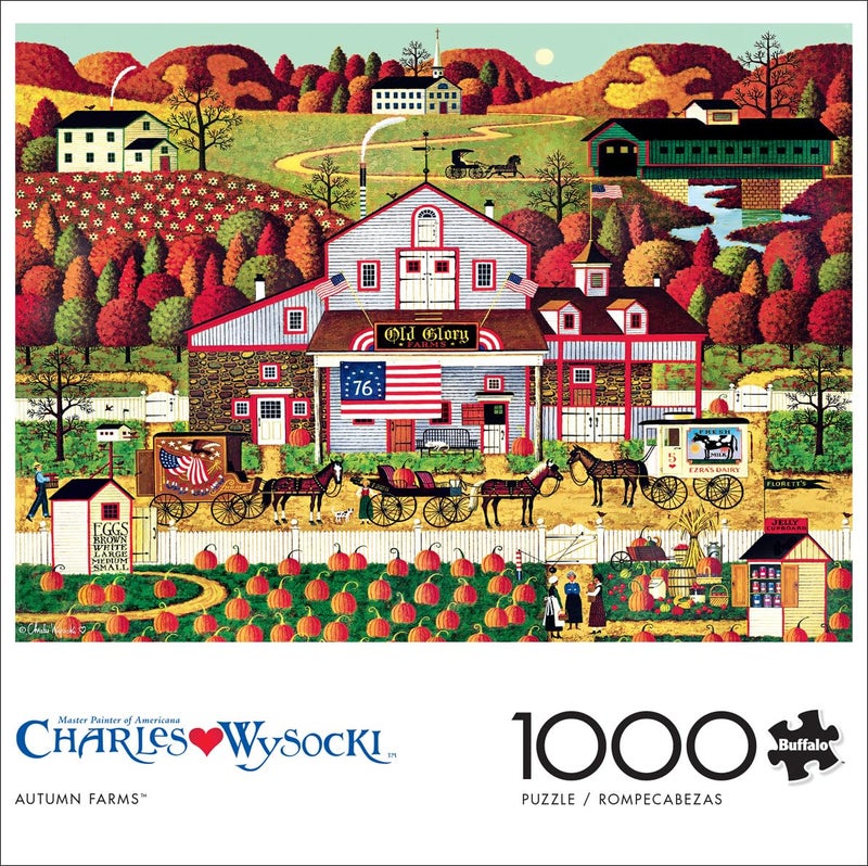 Buffalo Games - Charles Wysocki - Autumn Farms - 1000 Piece Jigsaw Puzzle for Adults -Challenging Puzzle Perfect for Game Nights - Finished Size is 26.75 x 19.75 - Image 2