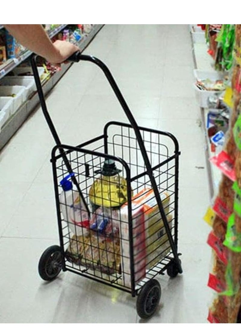 Folding Shopping Cart Portable Day Grocery Cart, Lightweight Sundry Cart Luggage Trolley Can Climb Stairs,For Shopping Malls/Mall Warehouses/KTV Shopping Trolleys - Image 1