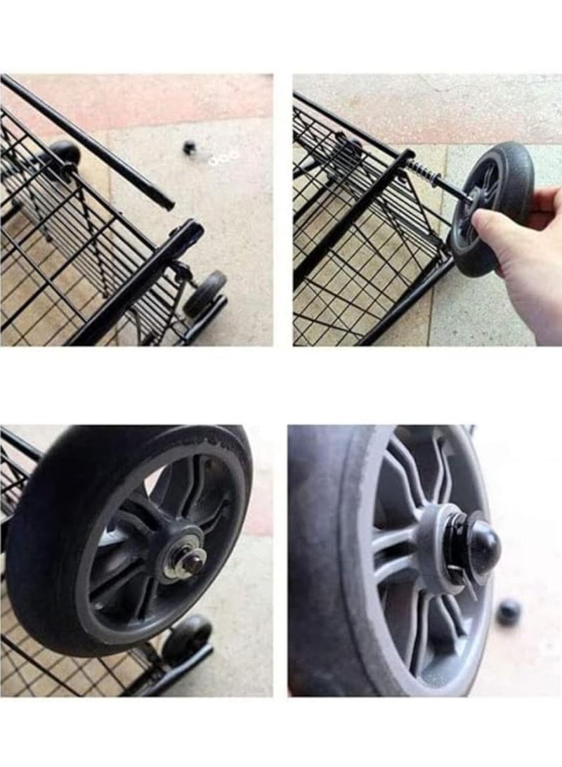 Folding Shopping Cart Portable Day Grocery Cart, Lightweight Sundry Cart Luggage Trolley Can Climb Stairs,For Shopping Malls/Mall Warehouses/KTV Shopping Trolleys - Image 3