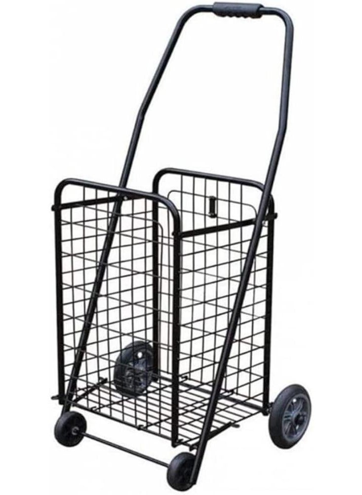 Folding Shopping Cart Portable Day Grocery Cart, Lightweight Sundry Cart Luggage Trolley Can Climb Stairs,For Shopping Malls/Mall Warehouses/KTV Shopping Trolleys - Image 4