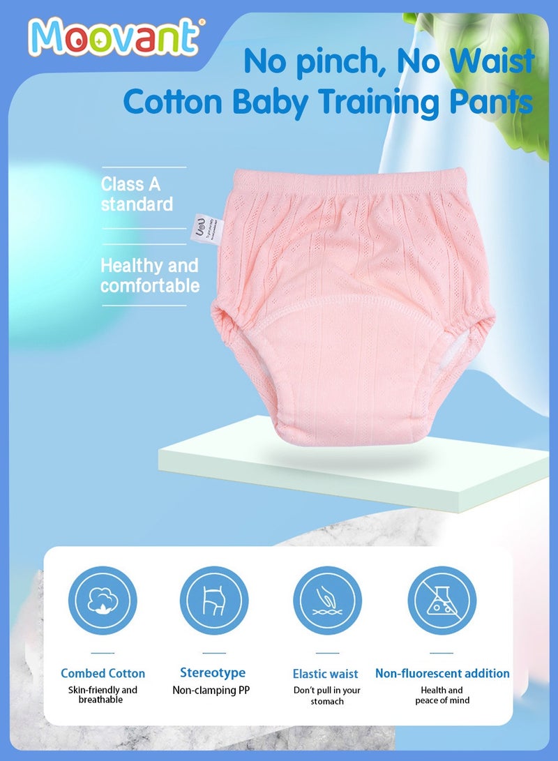 Moovant 6PCS Breathable Potty Training Underwear, Cotton Absorbent Training Pants, Waterproof Diaper, Pocket Washable Diaper Pants, for Boy and Girls, M - Image 2