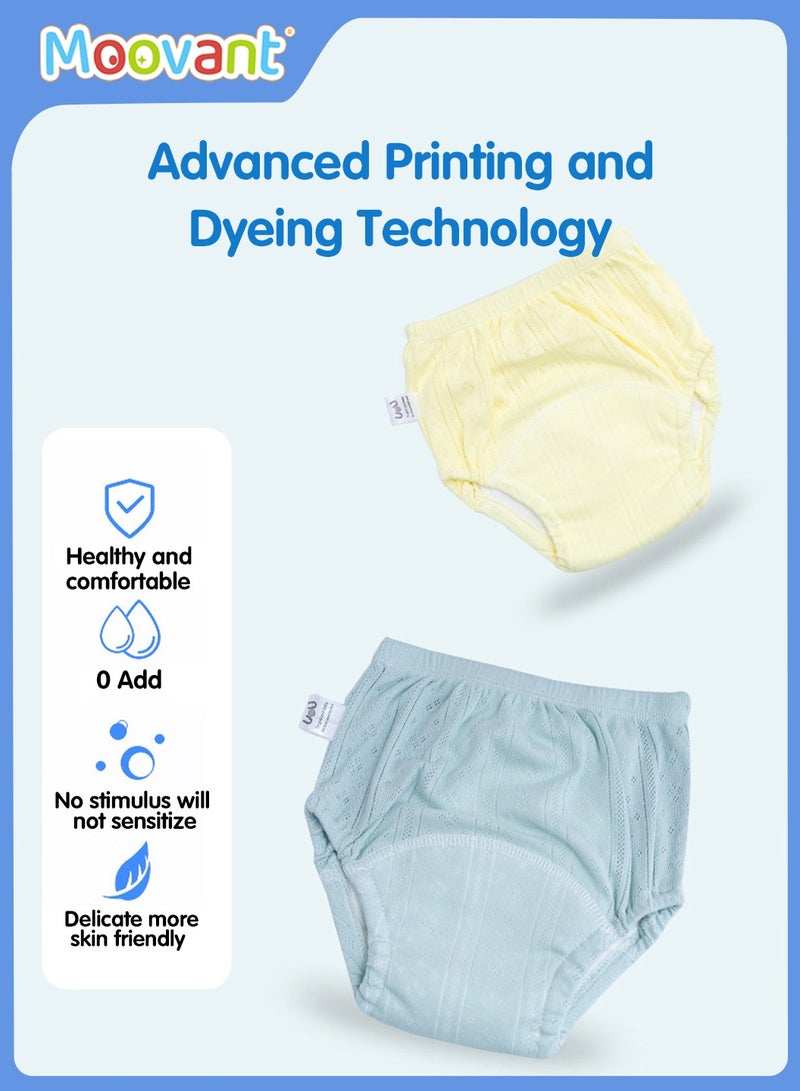 Moovant 6PCS Breathable Potty Training Underwear, Cotton Absorbent Training Pants, Waterproof Diaper, Pocket Washable Diaper Pants, for Boy and Girls, M - Image 3