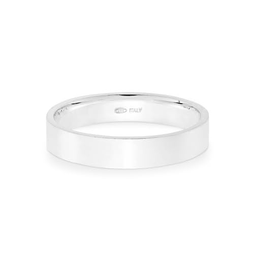 Miabella 925 Sterling Silver Flat Comfort Fit Band Ring for Women and Men 2mm, 4mm, 6mm Made in Italy (4mm, 7) - Image 1