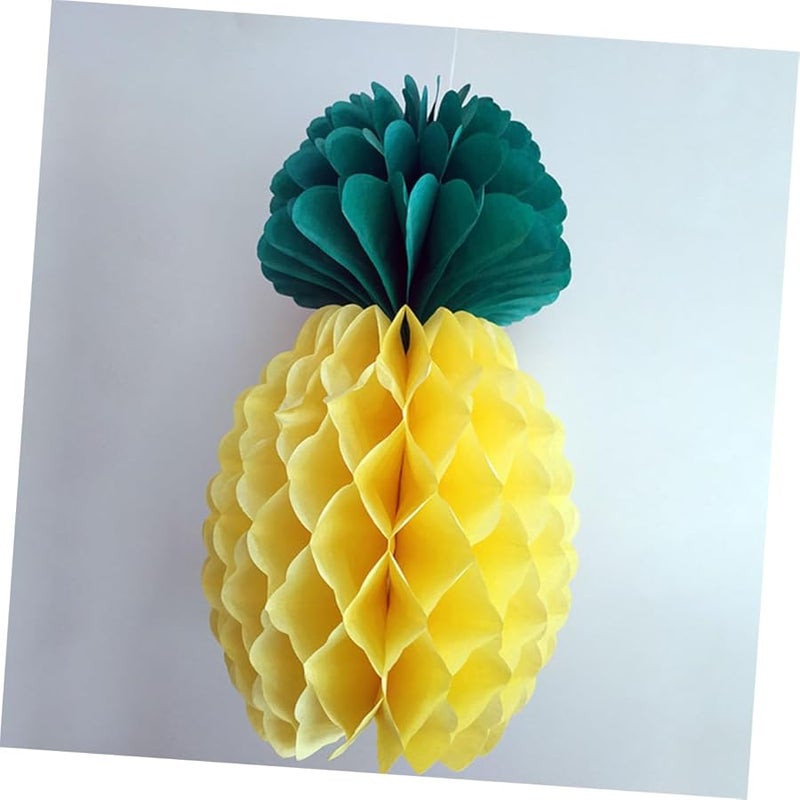 Jojofuny 3 Sets Honeycomb Paper Pineapple Wall Decor 20cm Home Party Favors - Image 4