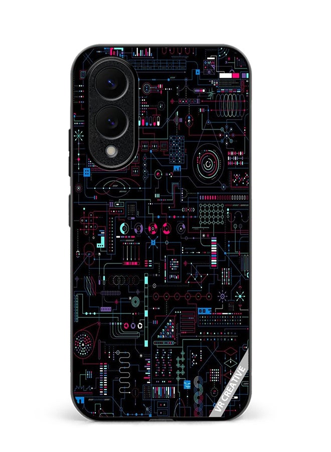 VR CREATIVE Protective Case Cover For Samsung Galaxy S25 Edge Circuit Board Design Multicolour