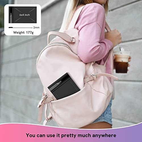 VEIKK S640 Drawing Tablet 6x4 inch Portable Pen Tablet with 8192 Levels Battery-Free Stylus Graphic Tablet - Image 4