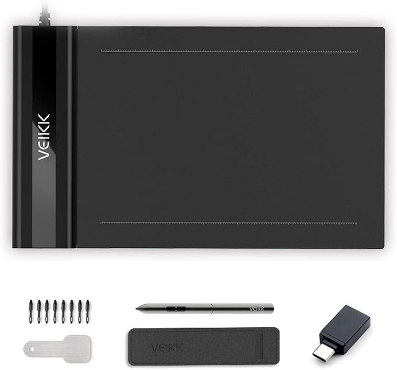 VEIKK S640 Drawing Tablet 6x4 inch Portable Pen Tablet with 8192 Levels Battery-Free Stylus Graphic Tablet - Image 1