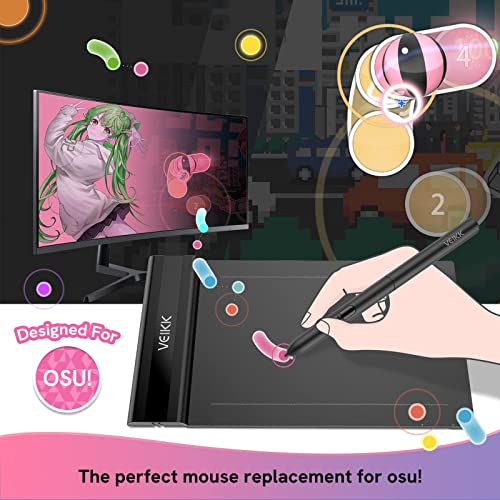 VEIKK S640 Drawing Tablet 6x4 inch Portable Pen Tablet with 8192 Levels Battery-Free Stylus Graphic Tablet - Image 3