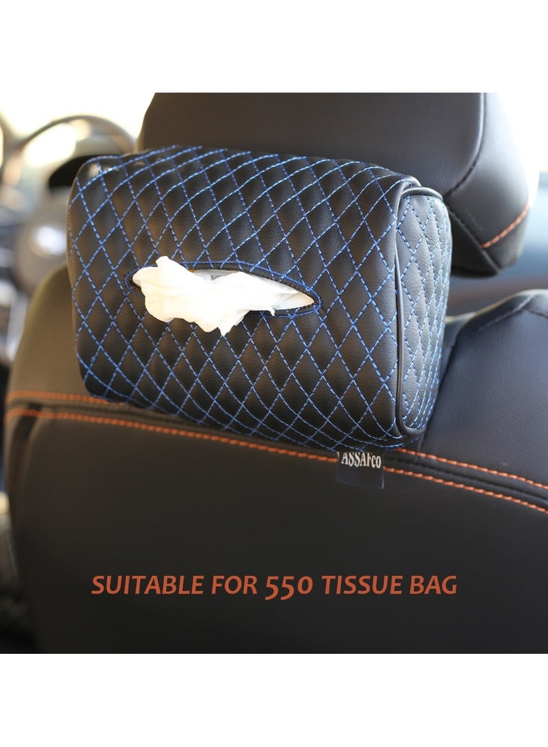 Assafco Assafco Car Leather Tissue Holder square embroidery  - Image 1