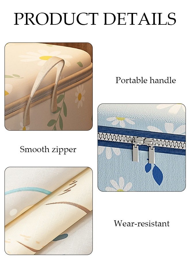 DUNISO 2PCS Wardrobe Clothes Organizer with Portable Handle Dust Cover Large Capacity Closet Storage Organizer for Clothes Jeans Washable Closet Storage Boxes Cube Storage Bin for Home Bedroom Office 110L  - Image 3