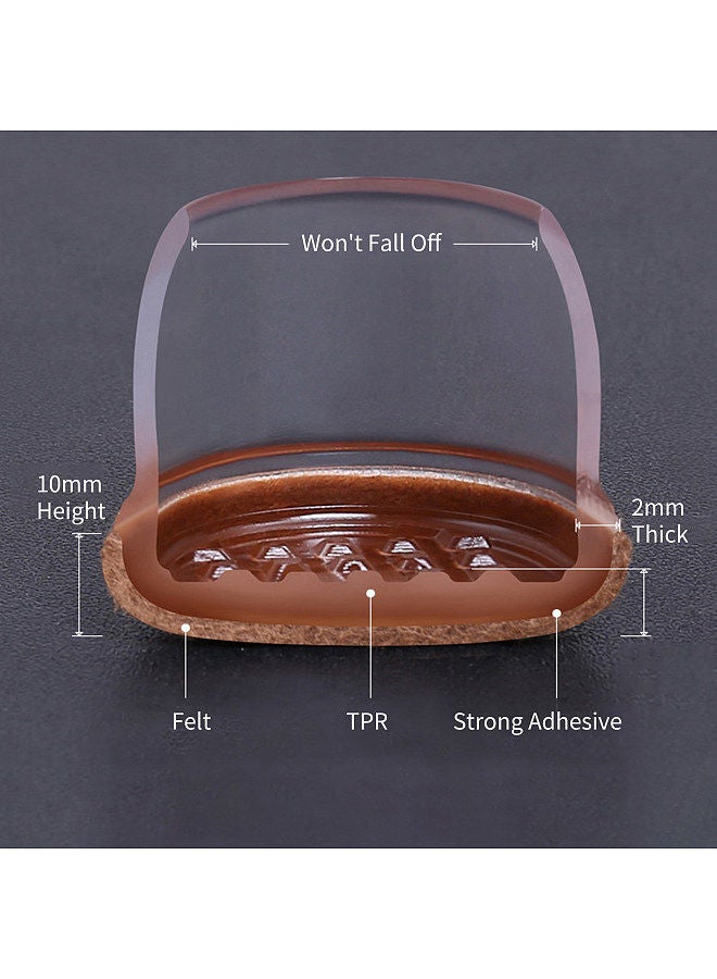 8Pcs Chair Leg Floor Protectors with Felt Chair Leg Caps Furniture Leg Feet Protection Cover Protect Hardwood Floor - Image 5