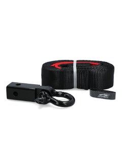 AUTOSMART Heavy Duty Tow Strap with Hitch Receiver and Shackle Black 20ft  - Image 2