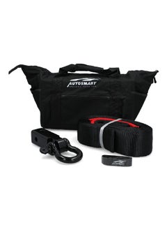 AUTOSMART Heavy Duty Tow Strap with Hitch Receiver and Shackle Black 20ft  - Image 3