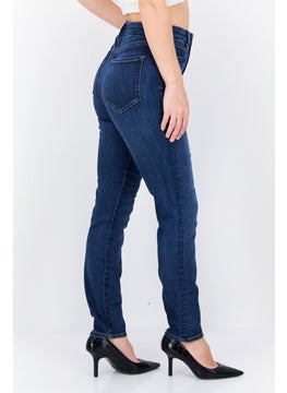 7 FOR ALL MANKIND Women Skinny Fit High Rise Plain Jeans, Mid Wash  - Image 2