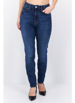 7 FOR ALL MANKIND Women Skinny Fit High Rise Plain Jeans, Mid Wash  - Image 1