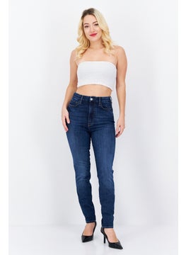 7 FOR ALL MANKIND Women Skinny Fit High Rise Plain Jeans, Mid Wash  - Image 3