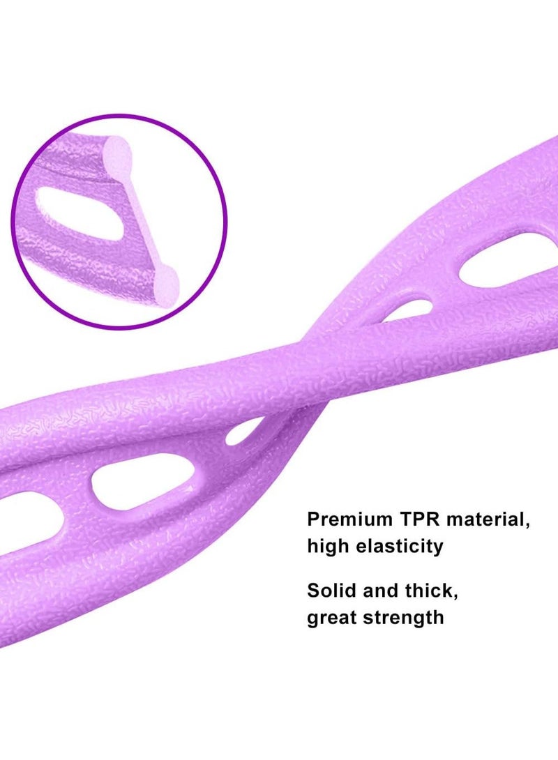 AIKOTOO Pedal Resistance Bands with Handles Exercise Bands Multifunction Tension Rope Fitness for Working Out Arm Abs Legs Stretch Bands - Image 5