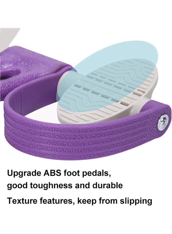 AIKOTOO Pedal Resistance Bands with Handles Exercise Bands Multifunction Tension Rope Fitness for Working Out Arm Abs Legs Stretch Bands - Image 4