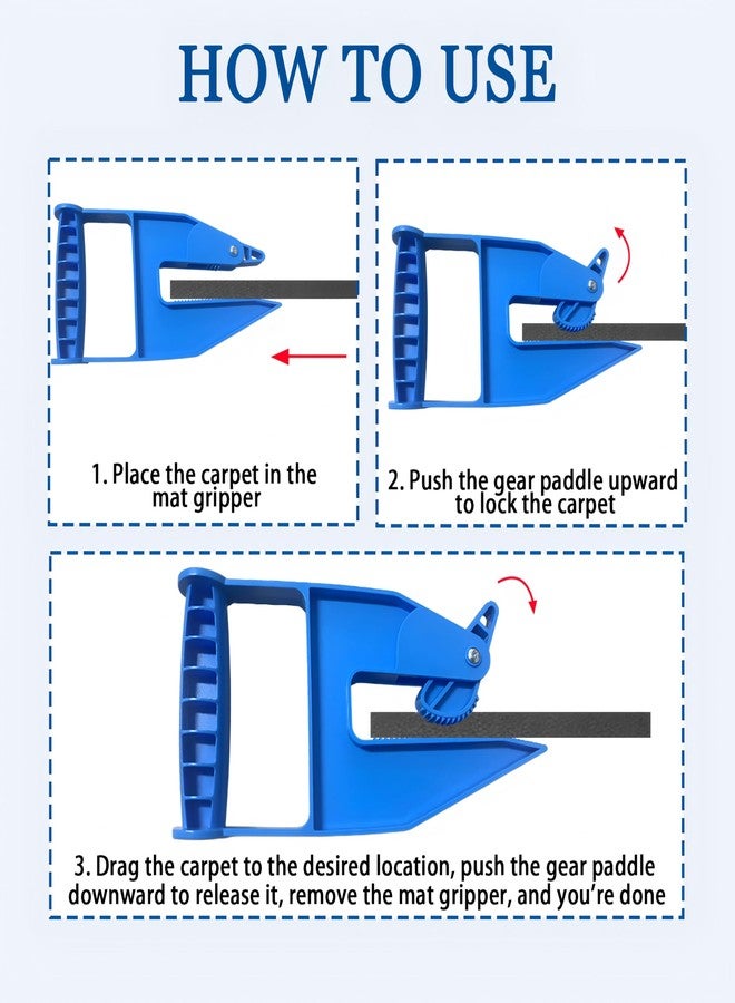 BADAO Stall Mat Gripper,2 PCS Heavy Duty Stall Mat Grippers,Mats Movers Tool,Stall Mats Handlers,Ergonomic Effortless Mat Puller for Horse Stalls,Gym,Barn,Home,Trailer Rubber Mats,Saves Your Back and Hands - Image 4