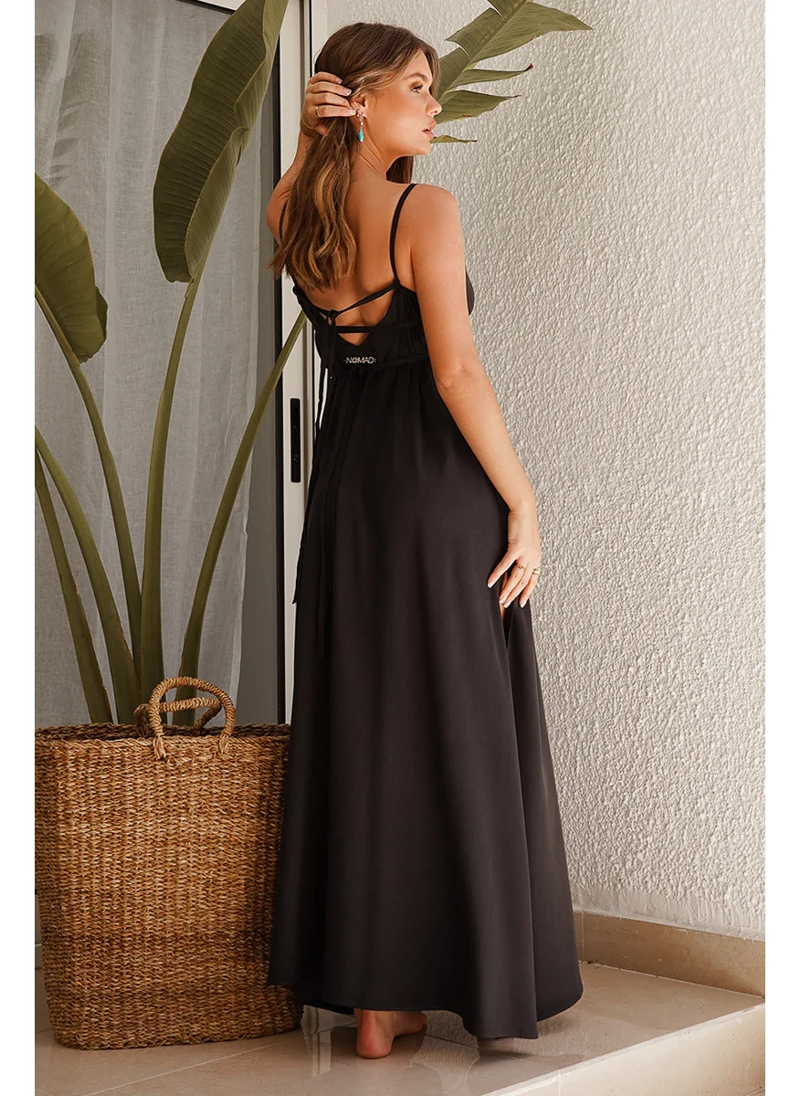 نوماد Plunge Maxi Dress with Side Slit