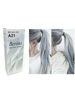 Berina A21 Light Grey Silver Permanent Hair Dye Color Cream Unisex Punk Style  - Image 1
