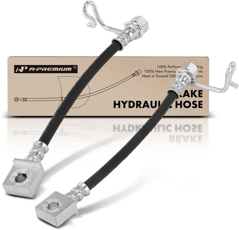 A-Premium Rear Driver and Passenger Outer Brake Hydraulic Hose for Ford F-250 and F-350 Super Duty (Pack of 2) - Image 1