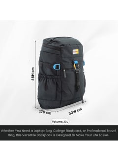 Discovery Discovery ICON 25 L Backpack Black Padded Laptop Backpack Durable Water Resistent Backpack Hiking Outdoor Travel Backpack For Men And Women  - Image 5