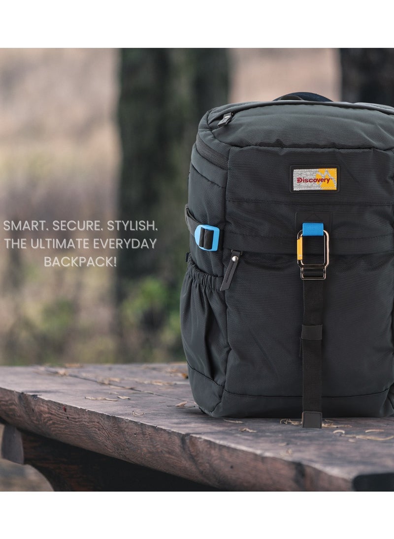 Discovery ICON 25 L Backpack Black Padded Laptop Backpack Durable Water Resistent Backpack Hiking Outdoor Travel Backpack For Men And Women - pzsku/Z2F93ACDDF4A5D14ED385Z/45/1741341174/50b39af8-debf-4145-8a81-8a1c369380d3