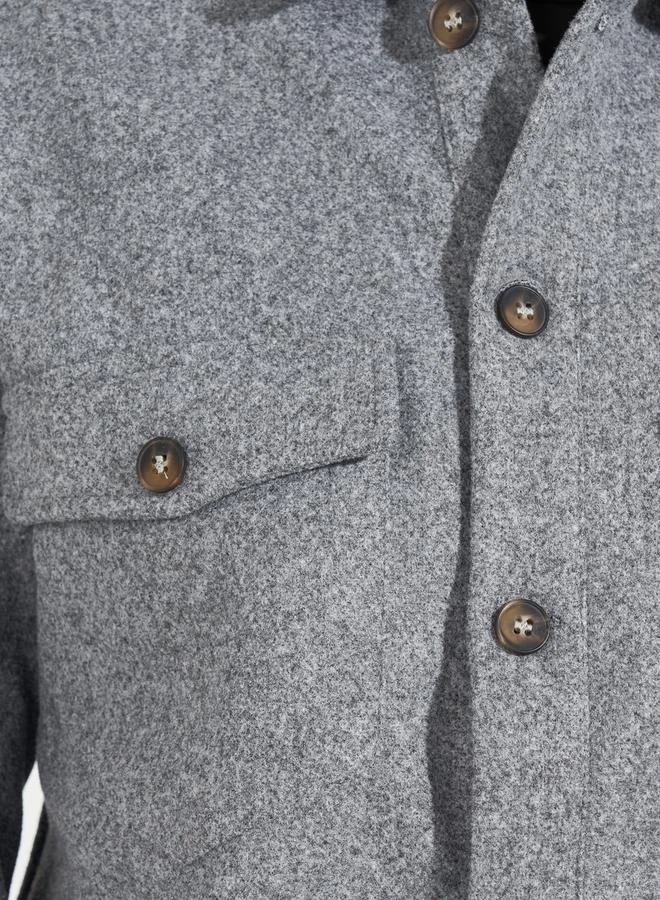 Styli Oversized Longline Wool Like Shacket