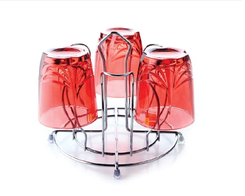 Crystal Stainless Steel Glass Stand Multicolor - Image 2