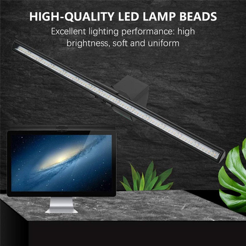 26cm Computer Screen Monitor Light Bar E-Reading Lamp with Bi-Color Temperature 2800K-6500K 10 Levels of Adjustable Brightness for Laptop Desktop Office Home - Image 2