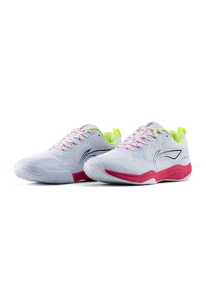 Li-Ning أحذية بادمنتون لايت II من لايننج للرجال والنساء غير قابلة للتأشير خفيفة الوزن ومتينة (أبيض/فوشيا/ليمون EUR- 42) 6937461101134 - Image 4