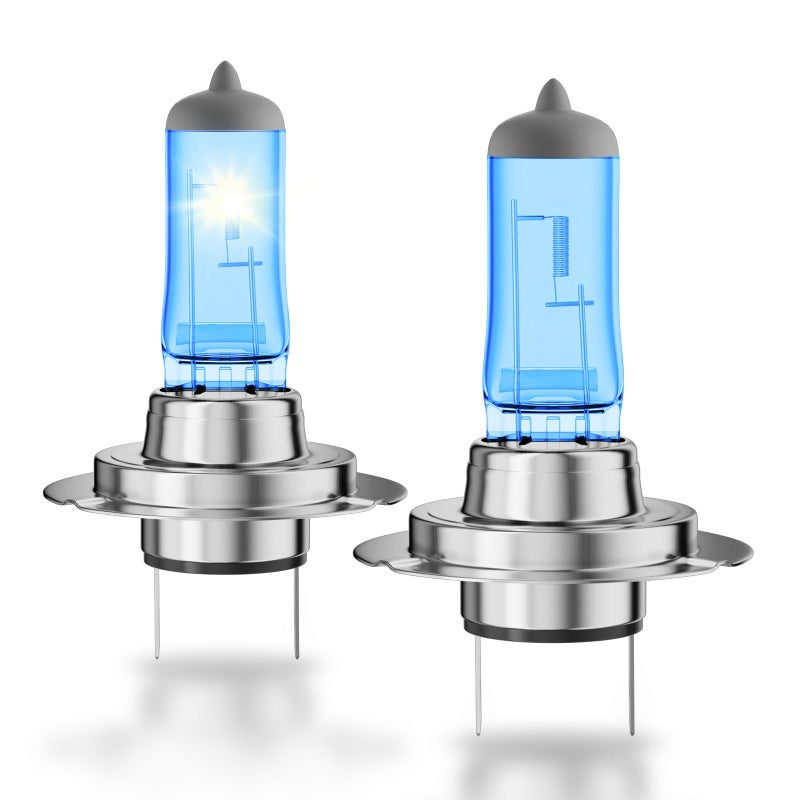 OKOENIEO مصابيح هالوجين H7، مصباح شعاع عالي أو شعاع منخفض أو مصباح ضباب، DC 12V 55W 5000K، 4000 لومن، مصابيح أمامية بيضاء، مصابيح أمامية للسيارة، مصباح أمامي عالي السطوع، عبوة من 2 - Image 1