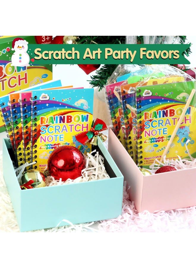 Zmlm Rainbow Scratch Party Favors Kids: Birthday Gifts Toy Bulk Art Notebook 36 Pack Paper Favor Girls Boys Craft Kit Pads Classroom Prizes - Image 5